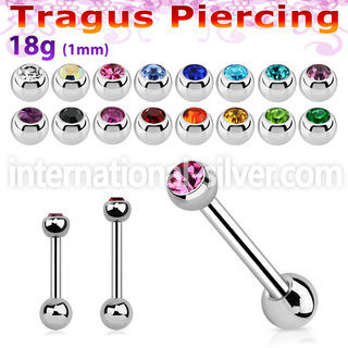 trg45 surgical steel barbells tragus piercing