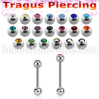 trg46 surgical steel barbells tragus piercing