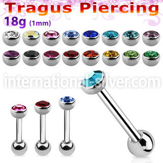 trg47 surgical steel barbells tragus piercing