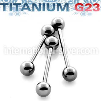 ubbbg straight barbells titanium g23 implant grade tongue