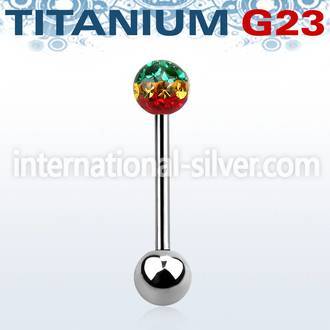 ubbfr5r straight barbells titanium g23 implant grade tongue