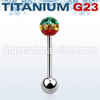 ubbfr6r straight barbells titanium g23 implant grade tongue