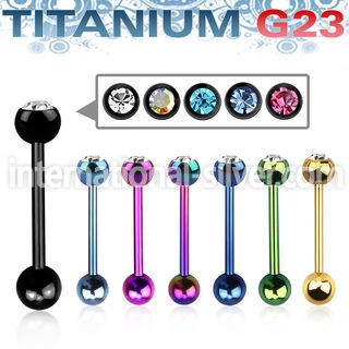 ubbtc straight barbells anodized titanium g23 implant grade tongue