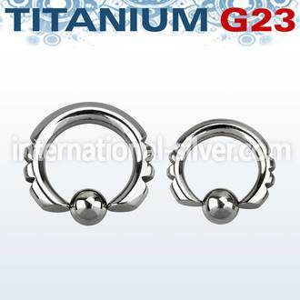 ubca hoops captive rings titanium g23 implant grade ear lobe