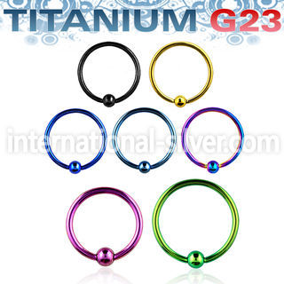 ubcrt18s hoops captive rings anodized titanium g23 implant grade nose