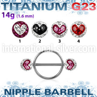 ubfnpe8 straight barbells titanium g23 implant grade nipple