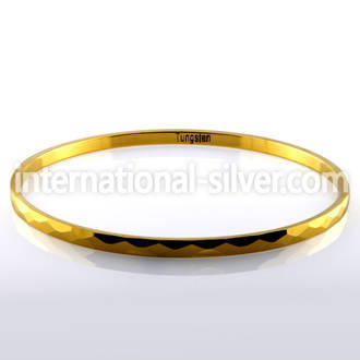 ubg2 gold plated diamond cut faceted tungsten bangle
