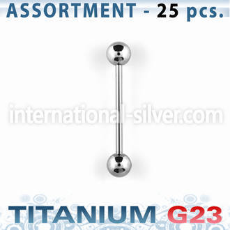 ublk02 straight barbells titanium g23 implant grade tongue