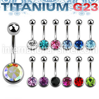 ubn1cg belly rings titanium g23 implant grade belly button