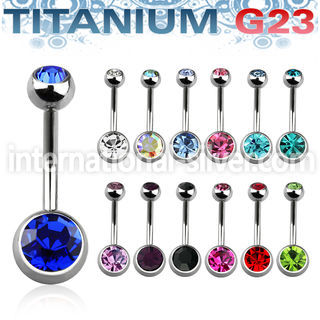 ubn2cg belly rings titanium g23 implant grade belly button
