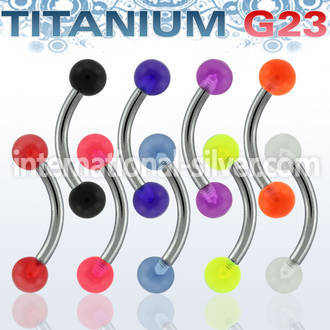 ubnev micro curved barbells titanium g23 with acrylic parts eyebrow