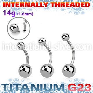 ubngin titanium g23 curved banana 5mm 8mm balls