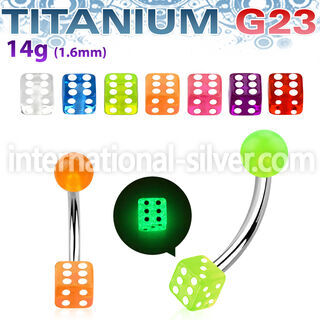 ubngld belly rings titanium g23 with acrylic parts belly button