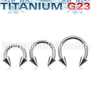 ucbcn4 titanium horseshoe 14g two 4mm cones