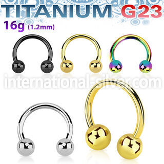 ucbeb4 titanium horseshoe 16g two 4mm balls