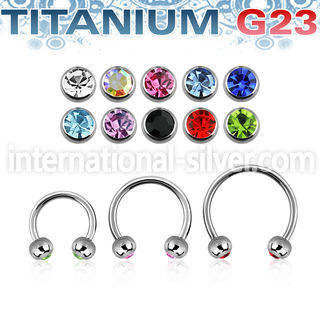 ucbejb4 titanium horseshoe 4mm press fit gem balls