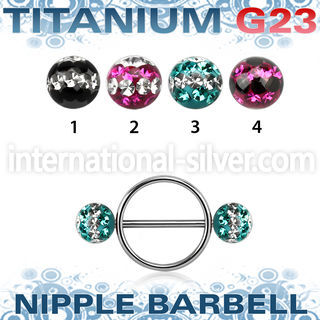 udfnpe6 straight barbells titanium g23 implant grade nipple