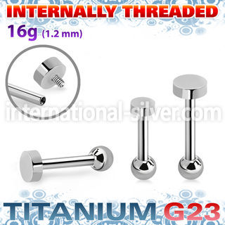 uhein2 titanium barbell internal threading 3mm 4mm round
