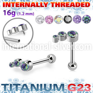 uhein20xa titanium barbell descending curve left ball