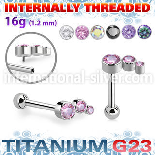 uhein20xb titanium barbell descending curve right ball