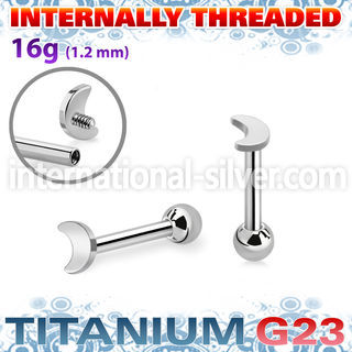 uhein5 titanium barbell internal threading 3mm moon