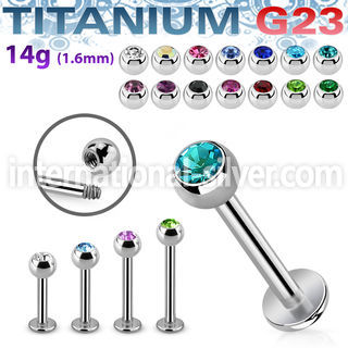 ulbc4 titanium labret stud 14g 4mm press fit