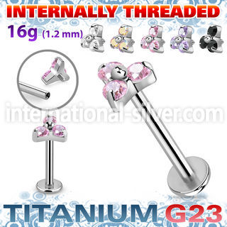 ulbin13 titanium labret internal threading 3 cz