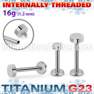ulbin2 titanium labret internal threading 3mm 4mm round