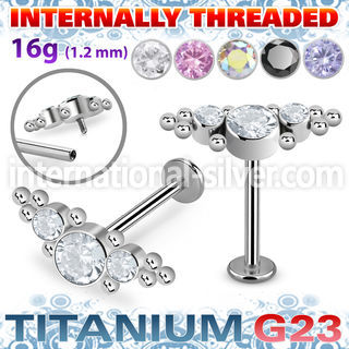 ulbin6 titanium labret internal threading 3 cz