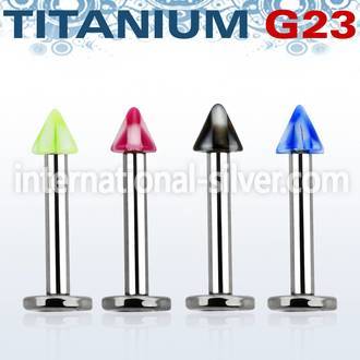 ulckn3 labrets lip rings titanium g23 with acrylic parts labrets chin