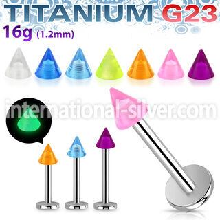 ulgln3 labrets lip rings titanium g23 with acrylic parts labrets chin