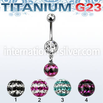 umcd626d belly rings titanium g23 implant grade belly button