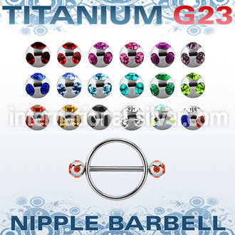umjnpe5 straight barbells titanium g23 implant grade nipple