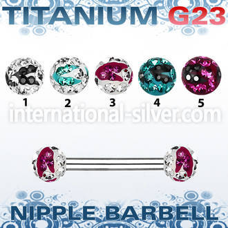 unpfr5c straight barbells titanium g23 implant grade nipple