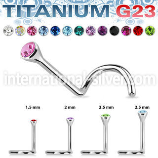 unsc l shape nose studs titanium g23 implant grade nose