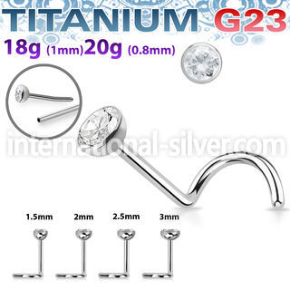 unswnoz titanium threadless push in nose screw press fit cz