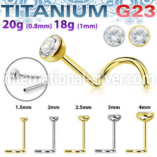 unswnoz titanium threadless push in nose screw press fit cz