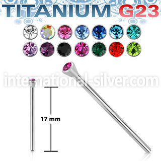 unyc26 titanium bend it to fit nose stud 18g press fit gem