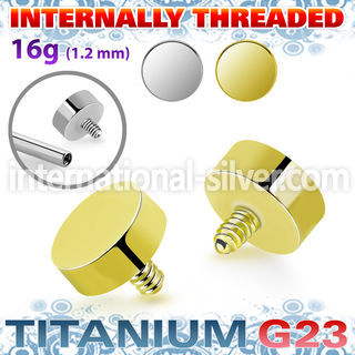 urd3in titanium 3mm flat round shape design top for bars