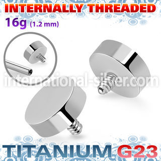 urd4in titanium 4mm flat round shape design top for bars