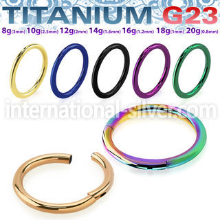 useght16 anodized titanium g23 seamless and segment rings ear othersear lobe ear otherseyebrow helix septum tragus piercing