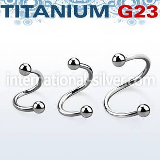 uspeb spirals twisters titanium g23 implant grade eyebrow