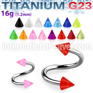 uspeuvcn spirals twisters titanium g23 with acrylic parts eyebrow