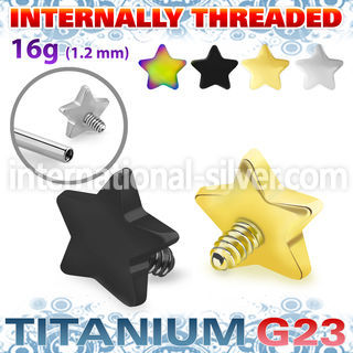 ustin titanium 3mm flat star shape design top for bars