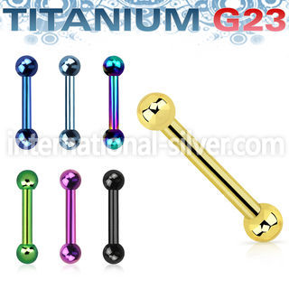 utbbeb25 straight barbells anodized titanium g23 implant grade eyebrow