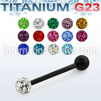 utbbfr5 straight barbells anodized titanium g23 implant grade tongue