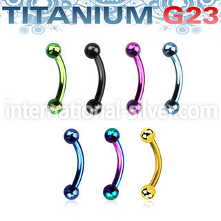 utbneb25 micro curved barbells anodized titanium g23 implant grade eyebrow