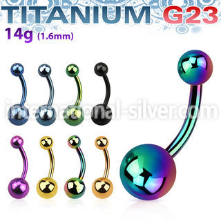 utbng belly rings anodized titanium g23 implant grade belly button