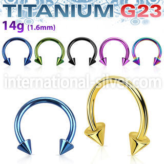 utcbcn horseshoes anodized titanium g23 implant grade belly button