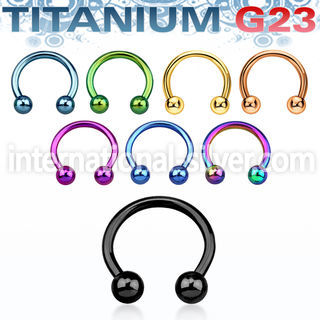 utcbeb horseshoes anodized titanium g23 implant grade belly button